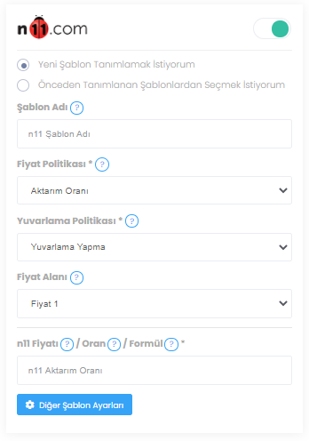 n11 Şablonu Nereden Oluşturulur ?