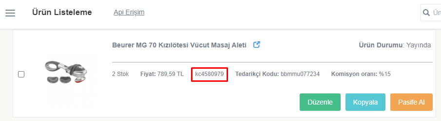 &Ccedil;i&ccedil;ekSepeti ID