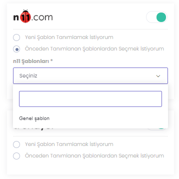 Ürün Bazlı Şablon Tanımlamasını Nereden Yapabilirim?